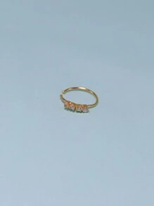 1pc Transparent Zirconia Nose Ring, 925 Sterling Silver Cartilage Earring, Suitable For Nose, Cartilage, Helix, Tragus, Conch, Daith