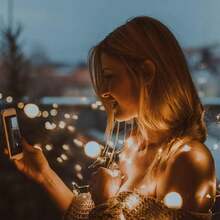 Fairy Photo Clip String Lights With 20 Clear Clips - Touch-Controlled, Water-Resistant, Matte Metal Finish - Perfect For Wedding, Dorm, Bedroom Wall Decor - Multicolor - View 7