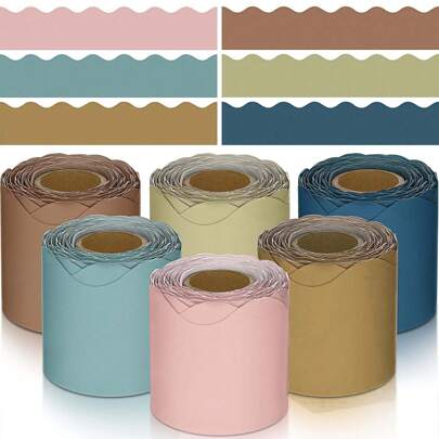 1rolls 32.8 Ft Colorful Classroom Border Bulletin Board Fan-Shaped Bulletin Board Border Decoration Bulletin Board Decorations Bulletin Board Border Classroom Bulletin Board Decoration Home Decor Back To School