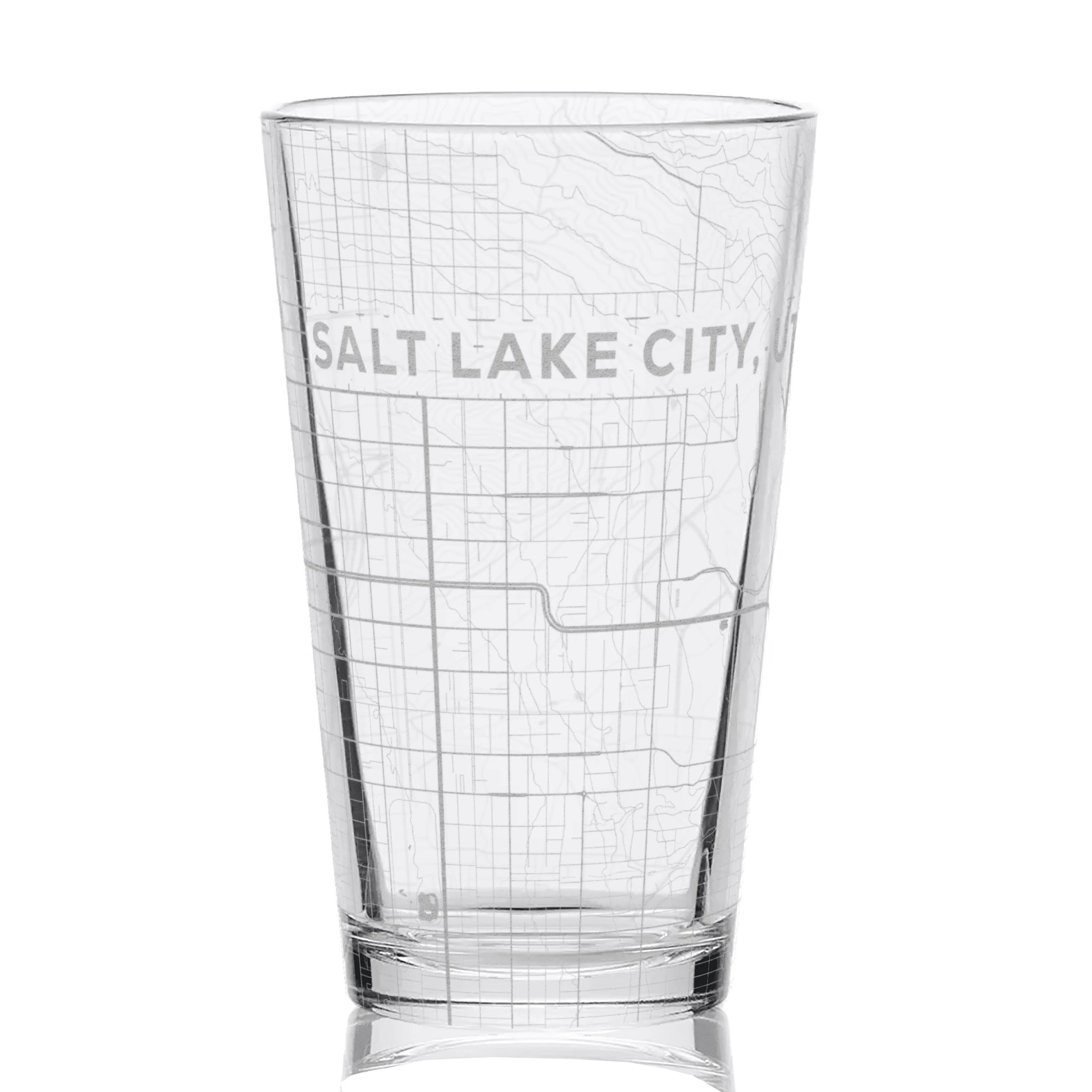 Utah Utes 16oz Pint Glass W/Etched Logo | Sports Fans Merchandise