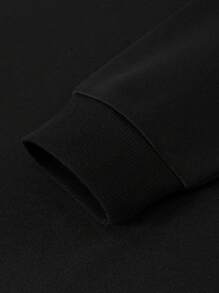 Hombres sudadera CALIFORNIA WEST COAST SUETER con estampado de letra con forro térmico - Negro - Ver 3