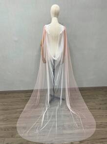 1 件白色蕾丝新娘披肩，婚礼配饰，蕾丝斗篷 200 厘米女士秋装 - 彩色 - 查看 17