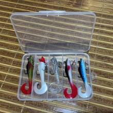 Fishing Lures Soft Plastic Lures For Bass Jig Head Soft Swimbait Lifelike Plastic Baits Tackle Kit For Saltwater And Freshwater