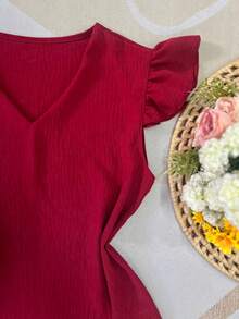 Women Tops - Burgundy - View 2
