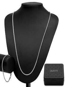 Men'S Necklace Sets - 銀色 - 查看 1