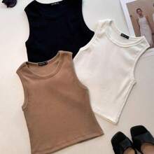 Women Tank Tops & Camis - 酒紅色 - 查看 2