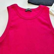 Women Tank Tops & Camis - 酒紅色 - 查看 4