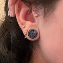 2PCS Flower 316 Stainless Steel Ear Gauges Stretcher Ear Plugs Tunnels Piercing Women Body Jewelry Earrings Valentines,Mom,Mother,Mother's Day,Gift