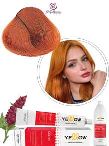 Yellow Alfaparf Tinte Profesional 100ml + Peróxido tono a Elegir - 9.4 RUBIO CLARISIMO COBRE - Ver 1