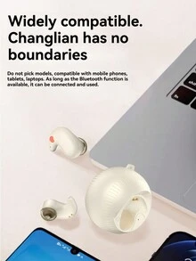 智能降噪設計小球睡眠無線耳機，超薄無感佩戴，設有掛繩 - 白色 - 查看 6