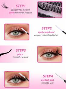 CMAYOME Bộ mở rộng lông mi Bộ dụng cụ nối mi kết hợp công suất cao 640 chiếc Bộ mở rộng lông mi DIY 304050D Bộ lông mi D Curl Bộ lông mi riêng lẻ với liên kết lông mi và con dấu và nhíp Bộ mở rộng lông mi hỗn hợp 9-16mm - màu đen - Xem 7