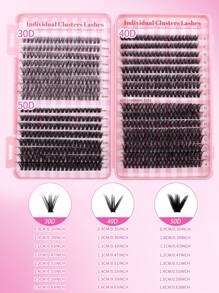 CMAYOME Bộ mở rộng lông mi Bộ dụng cụ nối mi kết hợp công suất cao 640 chiếc Bộ mở rộng lông mi DIY 304050D Bộ lông mi D Curl Bộ lông mi riêng lẻ với liên kết lông mi và con dấu và nhíp Bộ mở rộng lông mi hỗn hợp 9-16mm - màu đen - Xem 5