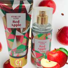 Perfume Set For Women, 90 Ml Body Cream And 88 Ml Perfume Mist For Women With Fresh Natural Fruity Red Apple Fragrances - 果香紅蘋果香氣 - 查看 4
