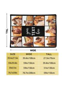 Chăn ghép văn bản & hình ảnh tùy chỉnh với 7 hình ảnh, kỷ niệm sinh nhật được cá nhân hóa Đám cưới Halloween Quà tặng Giáng sinh cho bạn trai, bạn gái hoặc các cặp đôi - 7 bức ảnh - Xem 2