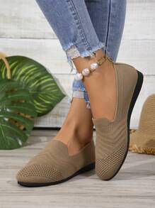 Women's Comfortable Breathable Slip-On Flat Casual Sport Shoes, Latest Design, Non-Slip Outsole