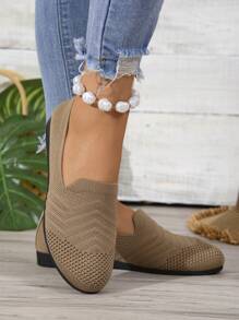 Women's Comfortable Breathable Slip-On Flat Casual Sport Shoes, Latest Design, Non-Slip Outsole