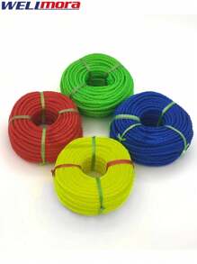 Soga De Seguridad Nylon Trenzada (5mm x 10M) Cuerda Industrial Multiusos De Alta Resistencia Para Proyectos De Construcción, Transporte, Camping, Bricolaje Y Más - Herramientas Profesionales TOOLTREX - Verde - Ver 3