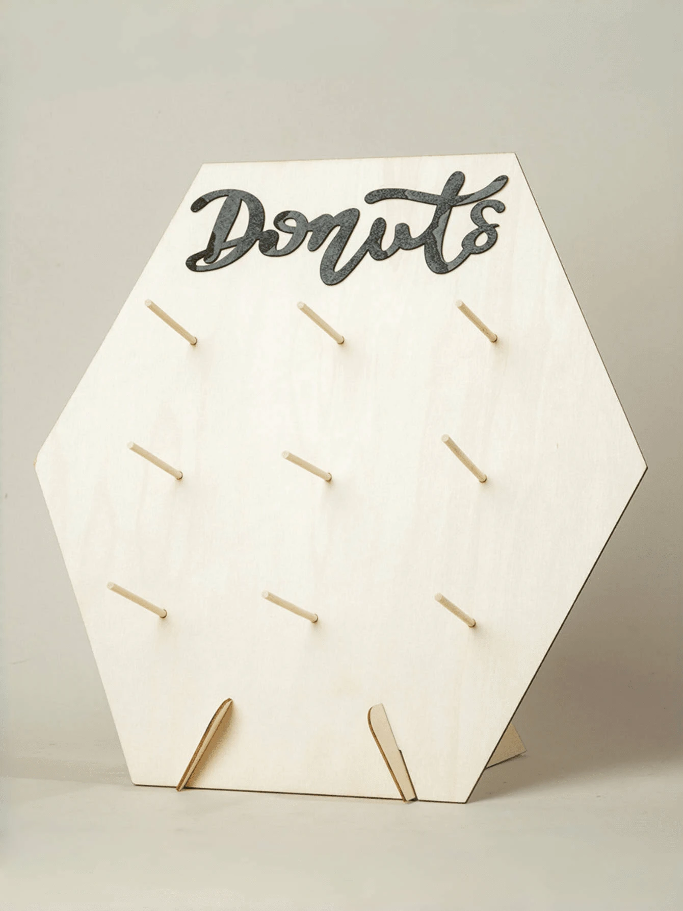 1set 16 Holes Donut Wooden Display Rack Household Donut Display Rack