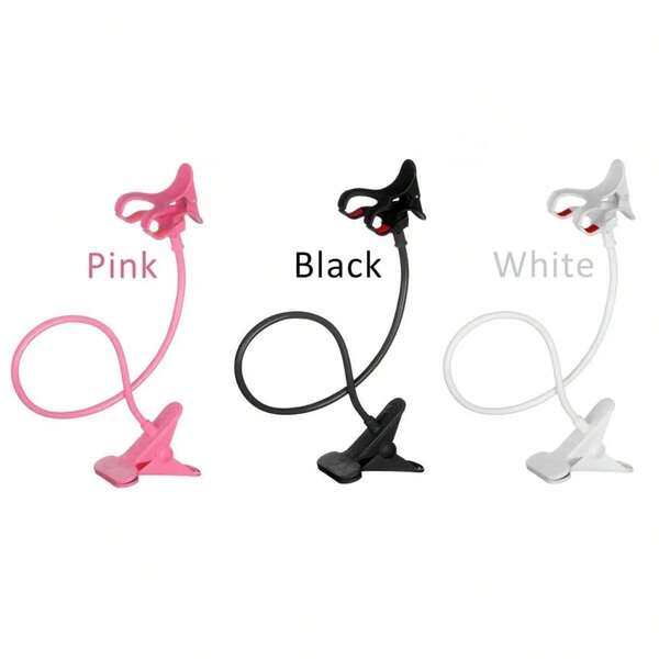 Black / White / Pink Mobile Phone Holder Flexible Adjustable Cellphone Holder Clip Support Telephone Home Bed Desktop Mount Bracket Smartphone Stand