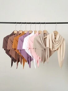 1 pièce Bandeau triangulaire antidérapant pour femme, coiffe hijab de couleur unie confortable, bandeau de sport respirant pour porter quotidien avec abaya, accessoires de voile