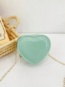 1 Túi Đeo Ngang Nhựa PVC Màu Kẹo Sáng Bóng Cho Bé Gái, Khóa Kéo, Túi Mini Dễ Thương Để Sử Dụng Hàng Ngày - A - Xem 8