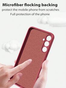 基本款手机壳 液体纹理手机壳 兼容 Apple、Samsung、OPPO、VIVO、OnePlus、Redmi、Honor 智能手机 - 酒紅色 - 查看 6