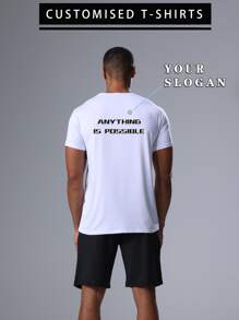 Áo phông nam phong cách bạn trai tùy chỉnh, Logo mặt trước, Văn bản mặt sau, Đồng phục đội, Cổ vũ thần tượng sự kiện thể thao, Dáng rộng, Thấm hút ẩm, Thoáng khí, Nhẹ, Thoải mái, Phong cách, Thời trang, Áo phông Giáng sinh phong cách Hipster, Phong cách bạn trai nam cơ bản/Phong cách đường phố Quà tặng lý tưởng cho anh ấy Bạn trai, Bạn bè, Gia đình, Trẻ em Nhân dịp sinh nhật, Giáng sinh, Mùa đông/Thu, Kỳ nghỉ/Ngày lễ, Thể thao/Leo núi - trắng - Xem 4