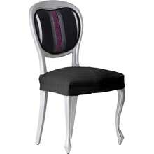 Eysa Lot de 2 housses de chaise sans  en tissu jacquard ultra doux - Housse de chaise sans  avec bande élastique pour un ajustement parfait - Housse de chaise sans  100% fabriquée en Espagne - Gris foncé - Voir 2