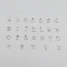 1pc Simple Silver Color Cross Initial Pendant Stainless Steel Chain Necklace For Women - Silver - View 4