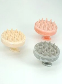 lina. 1pc Silicone Shampoo Scalp Massager, Shower Hair Brush, Soft Comb Head Cleaning Massaging Tool, Hair Brush, Comb, Hair Tools - Multicolor - View 6