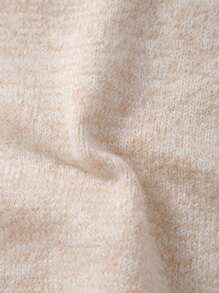 Baby Girl Solid Color Button Up Knitted Vest Sweater - Apricot - View 10