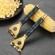 1pc, Corn Planer, Corn Stripper, Stainless Steel Corn Cob Stripper, Household Corn Peeler, Reusable Corn Thresher, Creative Corn Stripper, Multifunctional Peeler For Kitchen, Corn Cobber Tools, Vegetable Peeler, Kitchen Stuff, Kitchen Gadgets - Gold - View 10