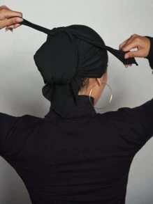 1 pièce Bandeau triangulaire antidérapant pour femme, coiffe hijab de couleur unie confortable, bandeau de sport respirant pour porter quotidien avec abaya, accessoires de voile