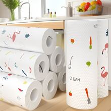 Household Kitchenware, Household Items, Kitchen Disposable Rags, Disposable Kitchen Cleaning Towels, Scouring Pads, Non-Dirty Hands Cleaning And Tearing Paper Towels Disposable - Multicolor - View 2