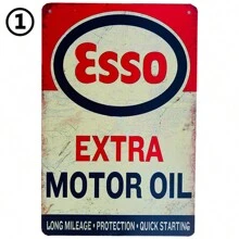 1pc,  Metal Tin Signs (8''x12''/20cm*30cm), Metal Poster Pub Bar Decoration Shabby Chic Gas Oil Garage Plaque Home Wall Sticker Decor