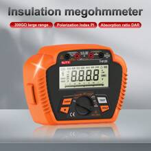 1 台 NJTY T-6110 T-6125 绝缘电阻测试仪，数字兆欧表，最大量程 200GΩ，DAR PI，数据保持，电气仪器，电压表