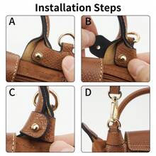 Purse Strap Handbag Crossbody Adjustable Shoulder Strap Conversion Kit - Grey - View 2