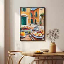 3 套 La Dolce Vita 意大利壁画复古旅行帆布画复古意大利海报经典意大利风景装饰适用于卧室、客厅或办公室无框 - 彩色 - 查看 4