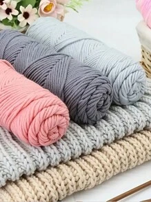 3pcs 100g Knitting Yarn Comfortable DIY Knitting Material Yarn Handmade Gifts For Scarf And Doll - White - View 5