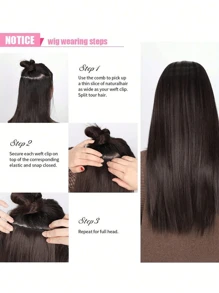 20 Inch Black Seven-Piece Set 16 Card Small Curly Hair Extensions Curly Hair Extensions Invisible Traceless Water Ripple Hair Extensions - Black - View 10