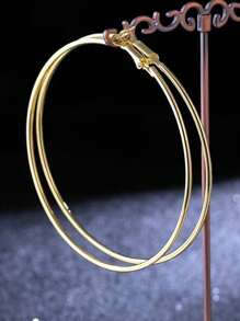 1 par de aros extra grandes exagerados y sexys para mujer, accesorios de estilo de fiesta y punk