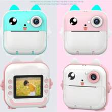 Mini Câmera Digital Gatinho Câmera de Impressão Tela HD de 2,4 Polegadas para Tirar Fotos - Rosa Bebê - Visão 7