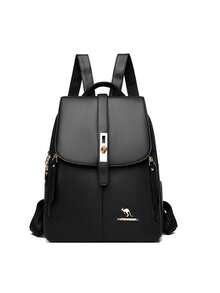 Travel Backpack Leisure Large Capacity Women PU Bag,School Bag,Portable,Laptop Compartment,Large Capacity,For Teen Girls Women College Students,College,Middle School,High School,Outdoors,Travel,Outings,Elementary School,Office - Black - View 4