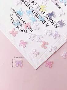 50 Pieces Of Resin, Small Bow, Design Nail Decoration, DIY Mini Bow, Nail Design, Nail Salon, Japanese And Korean Minimalist Fashion, Nail Products, Nail Charm, Nail Art, Nail, Random Mixing Of Various Colors Summer, Candy Color, Nail DIY Nails Charms Nails Supplies Nail Gems