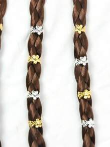 40Pcs Gold-Color Hair Beads For Braids Adjustable Micro Rings Hair Bead Cuff Clips Dreadlock Beads - Multicolor - View 2