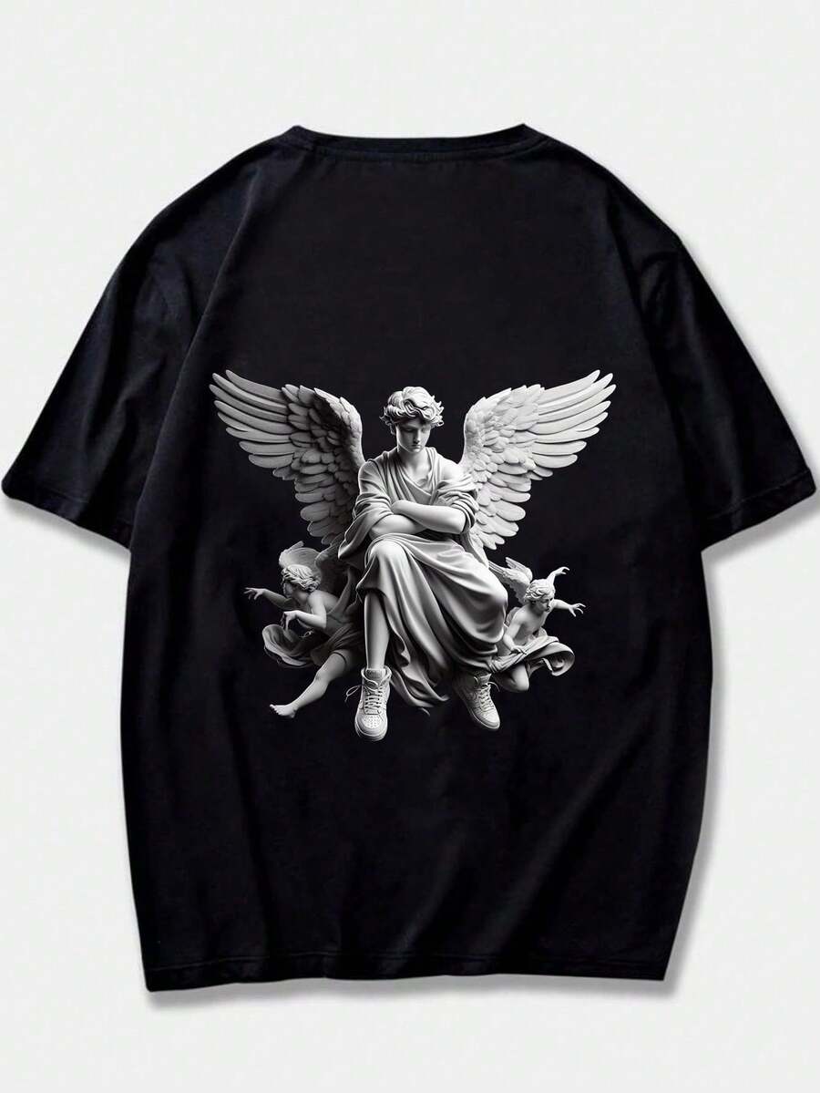 Men T-Shirts - 黑色 - 查看 1