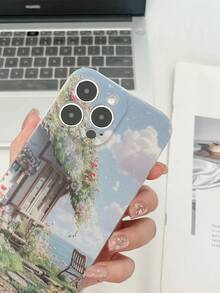 غطاء هاتف محمول بسيط مع طباعة زهور مزهرة، غطاء حماية TPU متوافق مع  Apple Samsung Xiaomi Huawei Pixel 6a 5G قطعة واحدة - شفاف - مشاهدة 4