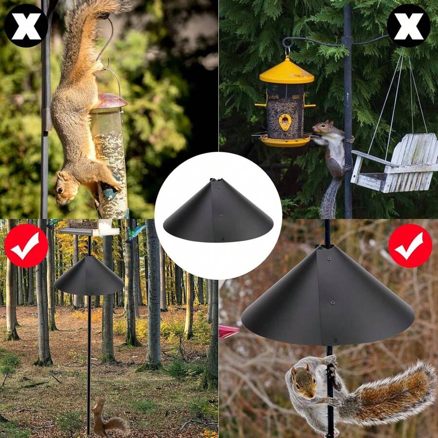 Wrap Around Squirrel Baffle,14 Inch Foldable Squirrel Guard Baffles
