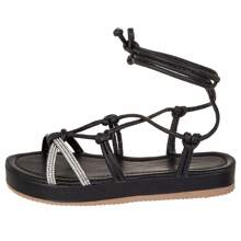 Women Flat Sandals - màu đen - Xem 2