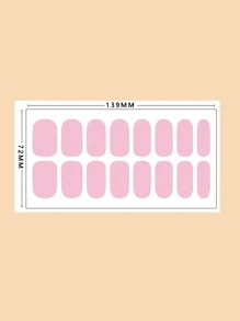 1pc New Gradient Color Nail Sticker Full Cover Nail Wraps, Waterproof Peel And Stick Nail Decals, Nail Art For Women, Easy To Use, Suitable For Holiday, Party, Birthday Gift Nails Nail Supplies - Baby Pink - View 5